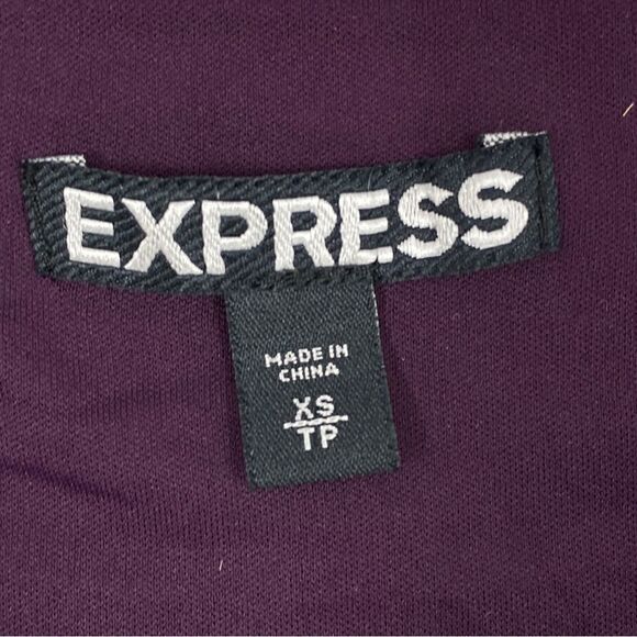 Express Geometric Diamond Print Sequin Bodycon Mini Skirt Purple Black XS - Picture 6 of 8